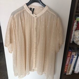 Mango sheer blouse NWOT